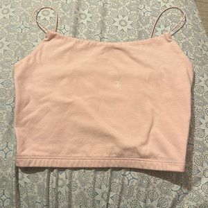 xxs light pink top spaghetti strap cropped tank